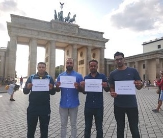 وقفة تضامنيّة مع معتقلي البحرين المضربين عن الطعام في برلين