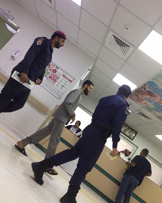 Prisoner of Opinion H.E Sheikh Ali Al-Mutrshed Taken to Hospital in Handcuffs