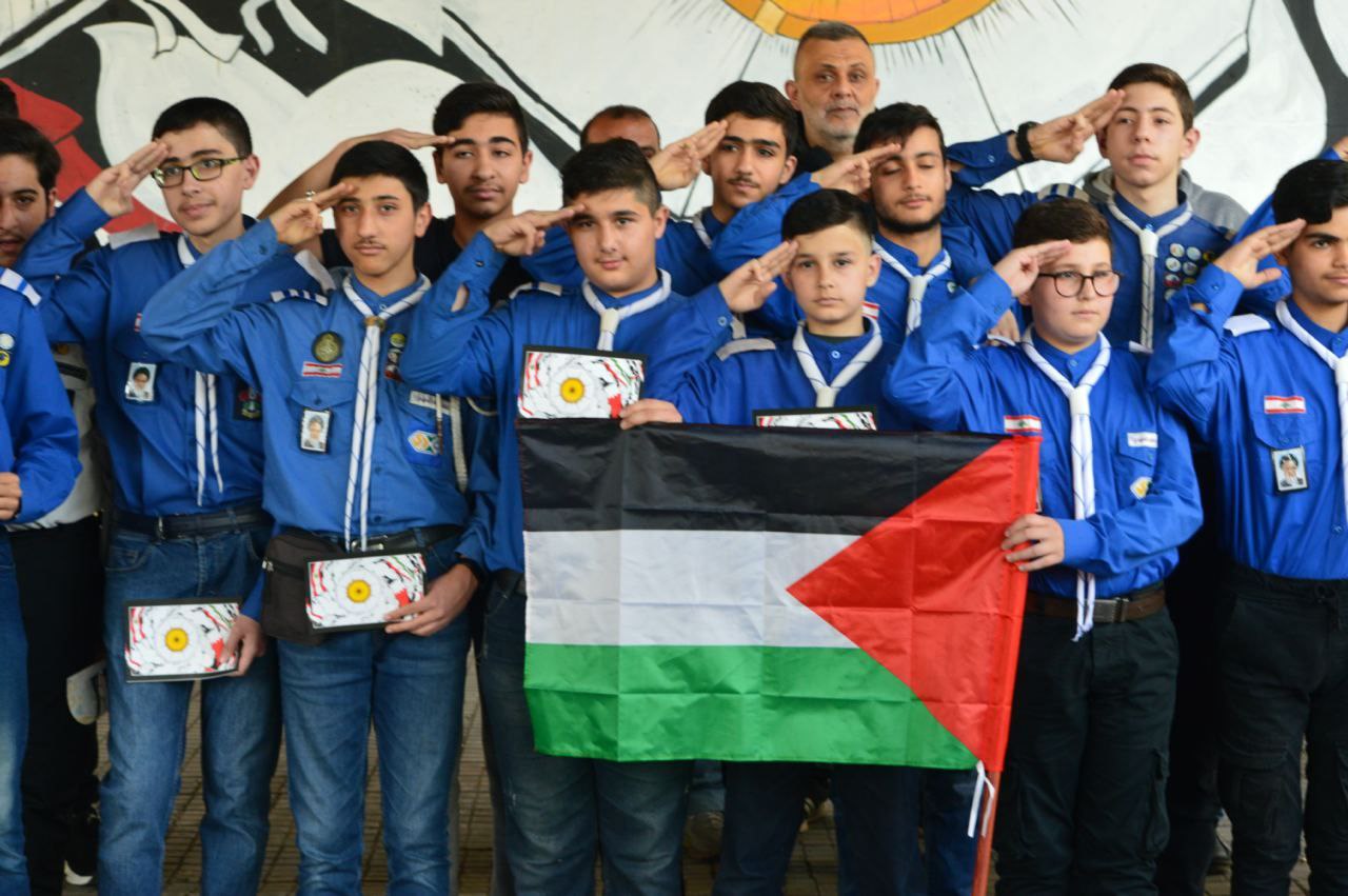 With the Scout Greeting … The Official Launching of the Mural ‘’Al-Quds … is the Capital of the Axis’’