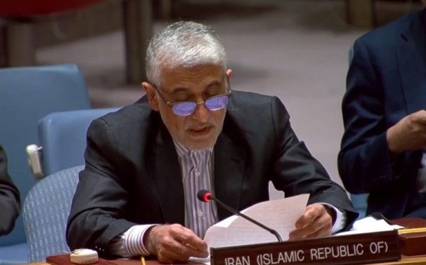 ممثل إيران الأمميّ: أمريكا تسيء استخدام حقّ الفيتو برفضها إيقاف الحرب على غزّة