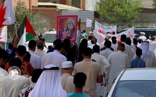 شعب البحرين يواصل تضامنه مع الجمهوريّة الإسلاميّة رغم التهديد
