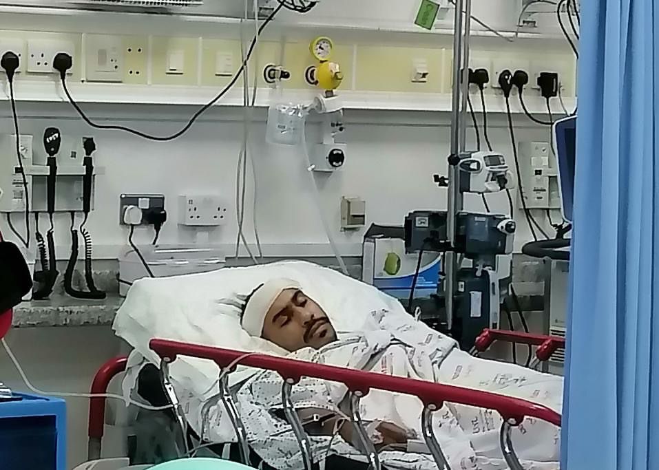 كسر في جمجمة المصاب الحسينيّ «حسن العنفوز»