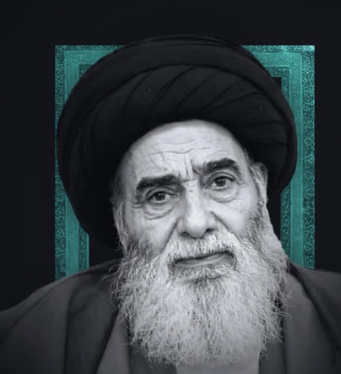 الفقيه القائد قاسم يعزّي آية الله العظمى السيّد السيستاني برحيل أخيه