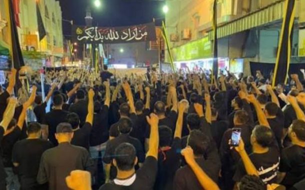 الحشود الحسينيّة تُحيي ليالي عاشوراء بحماسة وتتحدّى عنجهيّة النظام الخليفيّ