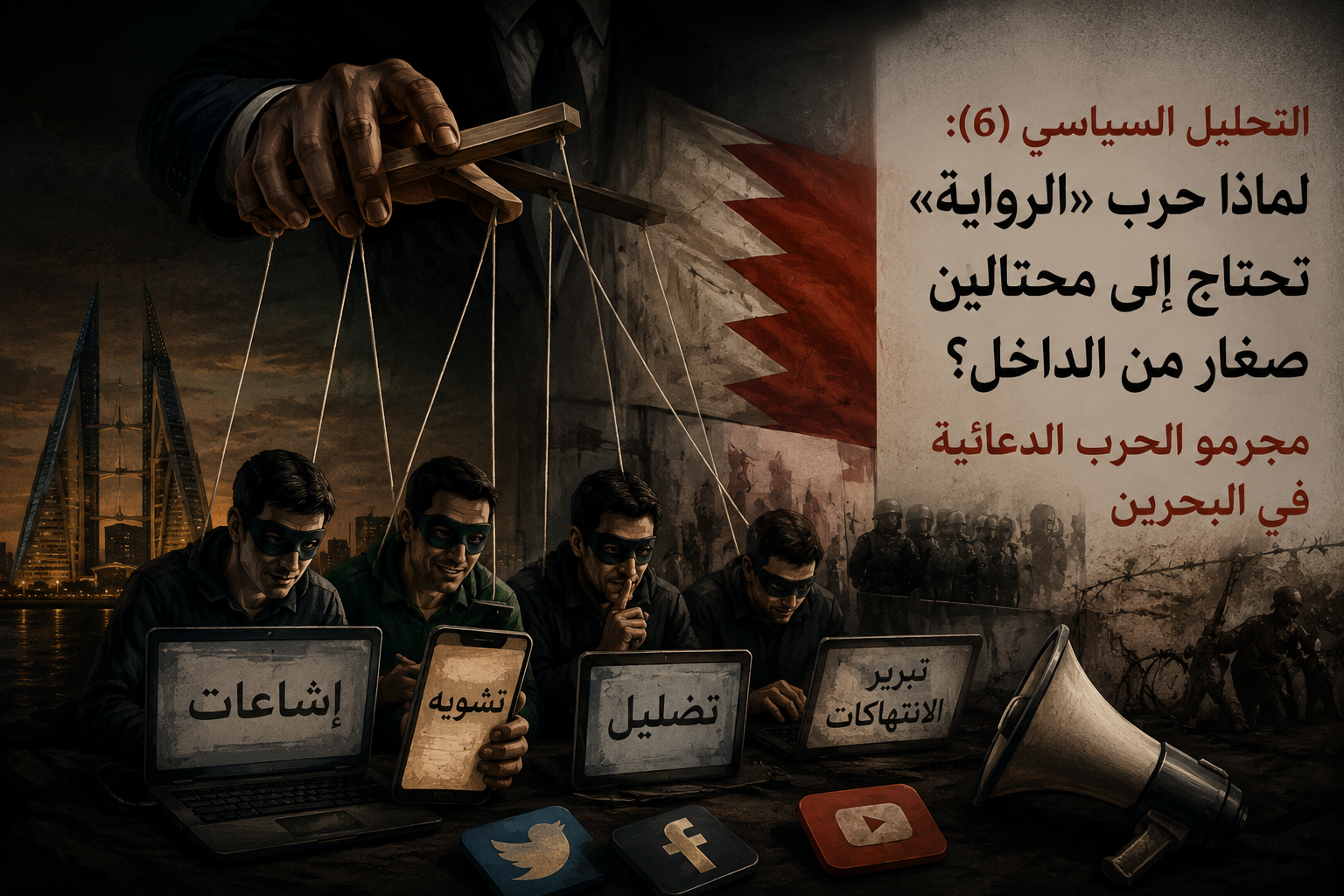 التحليل السياسيّ (6): لماذا حرب «الرواية» تحتاج إلى محتالين صغار من الداخل؟ مجرمو الحرب الدعائيّة في البحرين