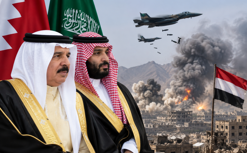 النظام الخليفيّ يعرب عن تأييده العدوان السعوديّ على اليمن