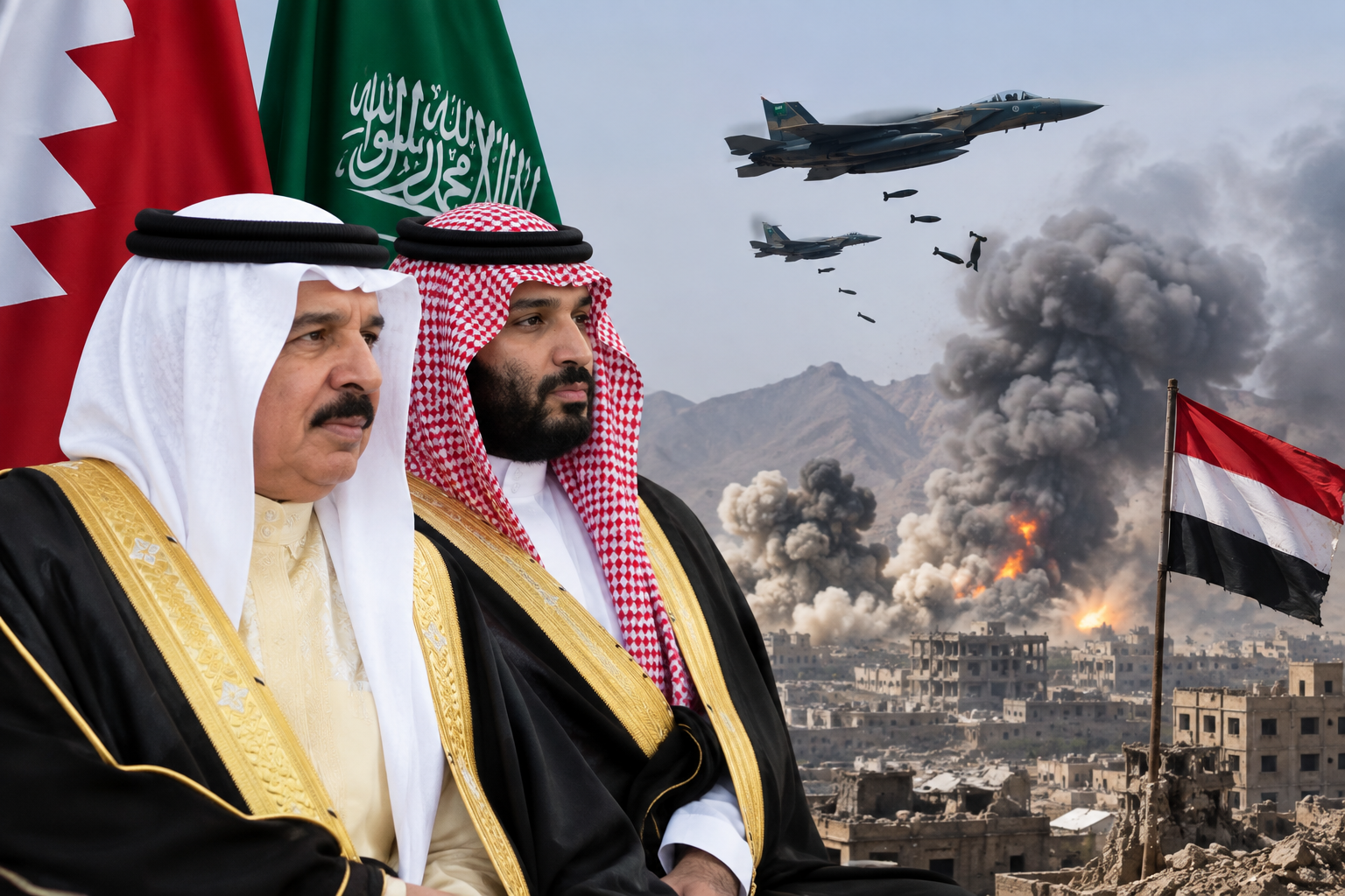 النظام الخليفيّ يعرب عن تأييده العدوان السعوديّ على اليمن