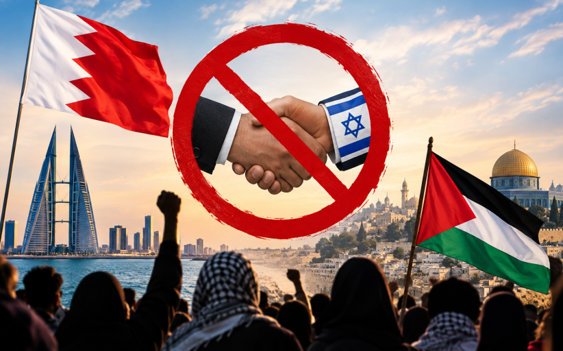 جمعيّات سياسيّة ومدنيّة تُطالب النظام الخليفيّ بوقف التّطبيع مع الكيان الصّهيونيّ