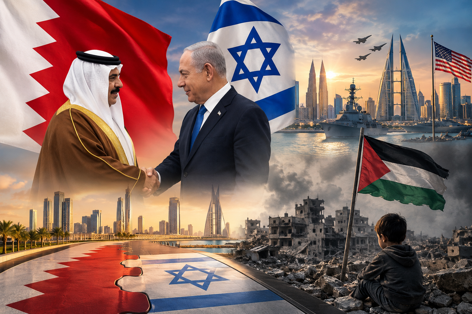 التحليل السياسيّ (23): لماذا يعادي آل خليفة فلسطين؟.. مسار التطبيع والتطابق بين الخليفيّين والصهاينة: من الأمن.. إلى الهويّة